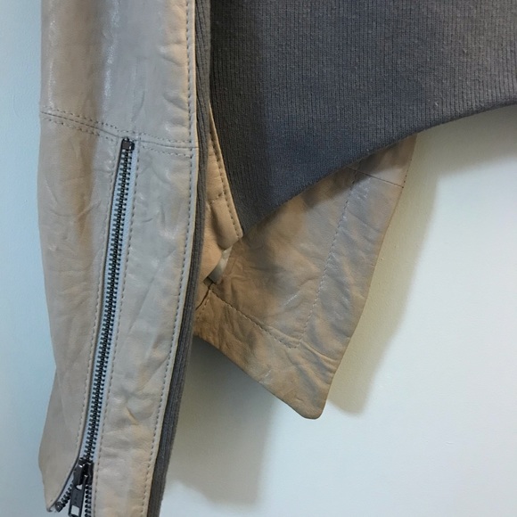 Cut25 by Yigal Azrouel 2 tone leather jacket - Picture 10 of 11